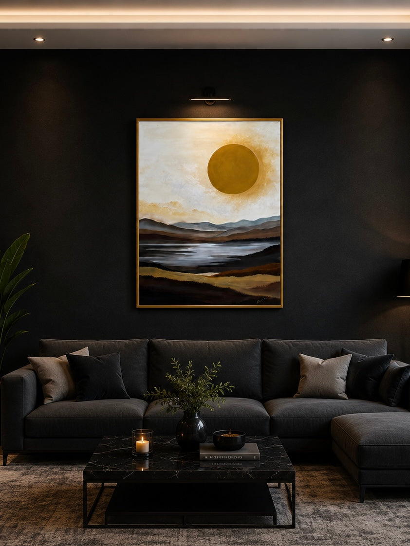 Abstract sun with sand dunes