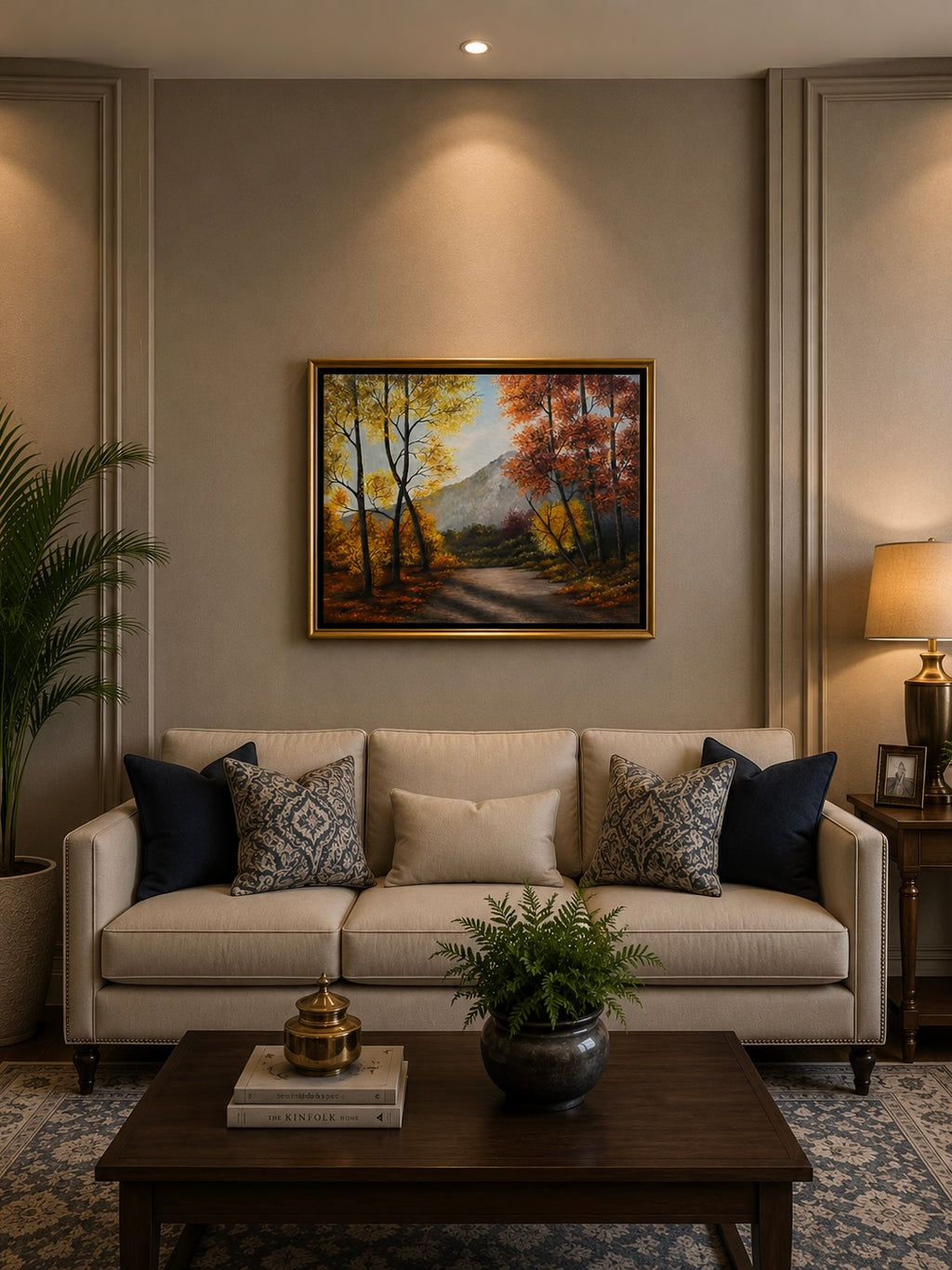 Autumn Mountain Landscape – Original Oil Painting on Canvas
