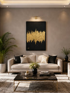 Golden Horizon – Abstract Painting by Zirwa Mazhar