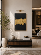 Golden Horizon – Abstract Painting by Zirwa Mazhar