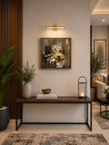 Abstract Gold Strokes – Contemporary Abstract Painting by Zirwa Mazhar