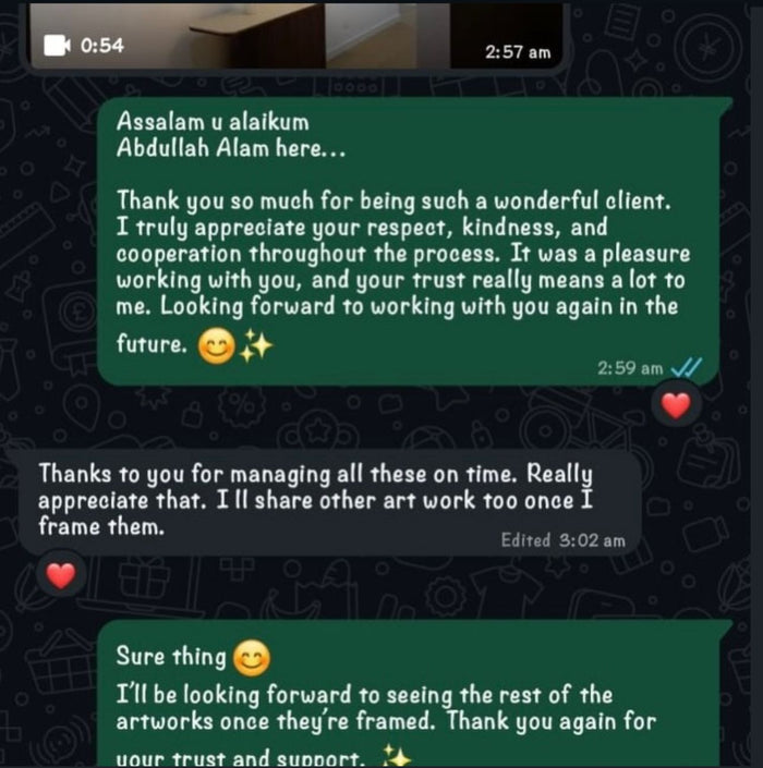 Customer artwork